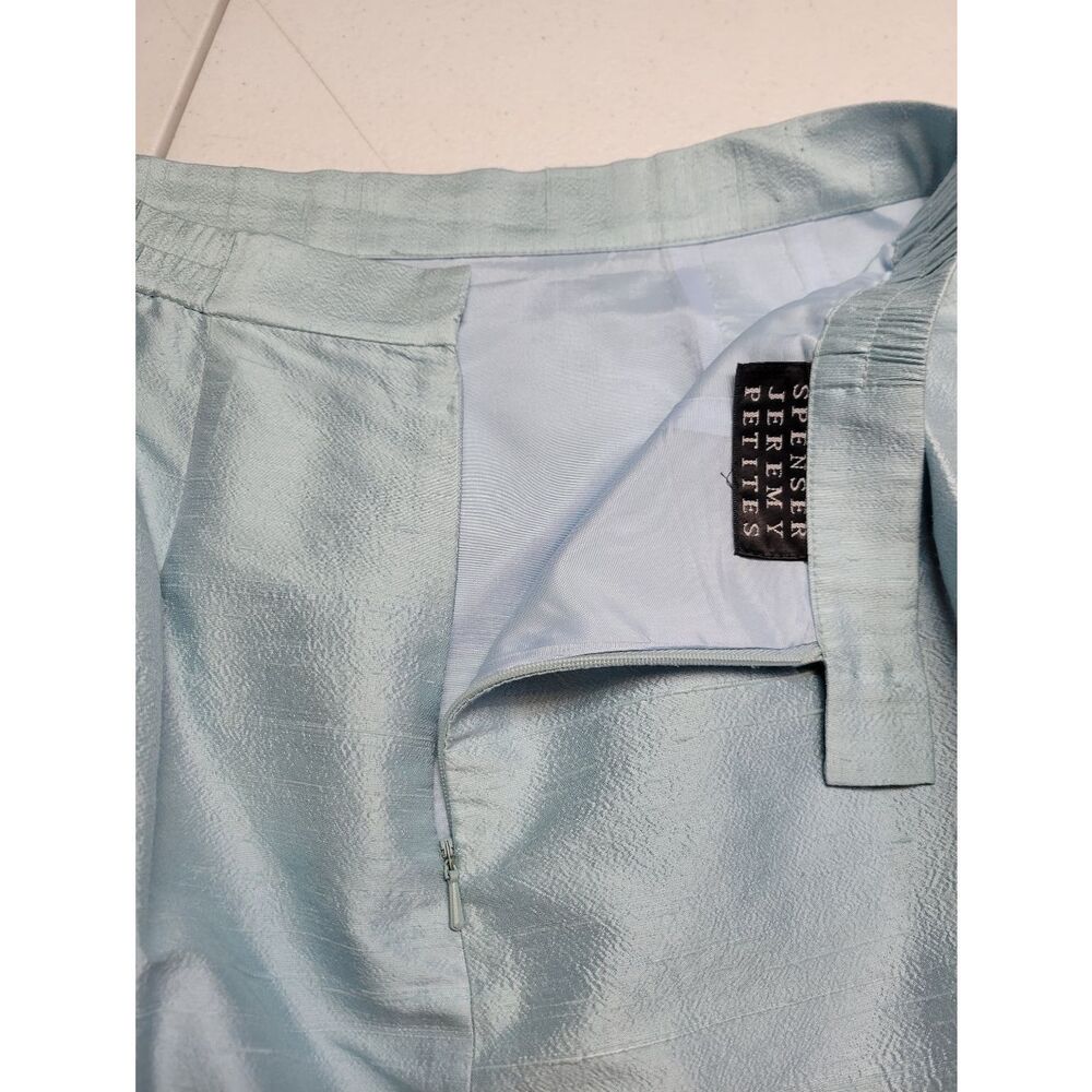 Silk Y2K Spenser Jeremy Light Blue Women's Skirt Suit Two-Piece Set Blazer - Picture 13 of 14